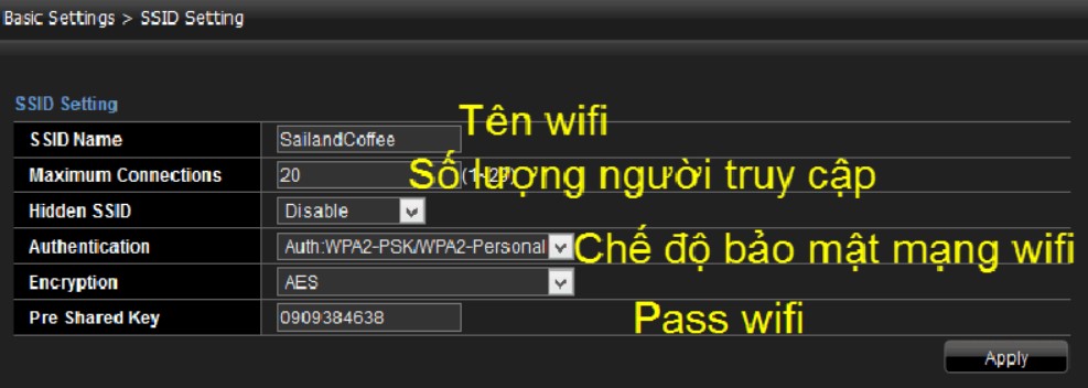 Thay đổi tên và mật khẩu wifi mạng Viettel tại đây